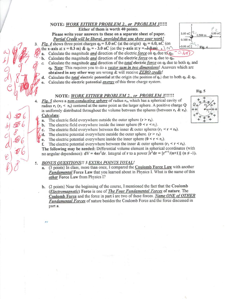 PHYS 2401 Final PHYS 2401 TTU 2014 Final Exam & Solutions OneClass