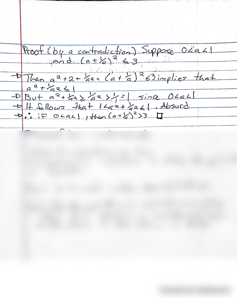 MA121 Lecture 10: Proof by contradiction examples - OneClass