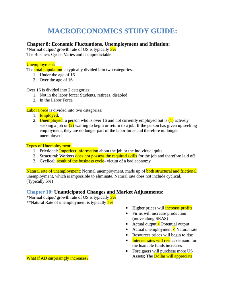 ECO-2013 Study Guide - Fall 2011, - Business Cycle, Open Market Operation, Aggregate Supply