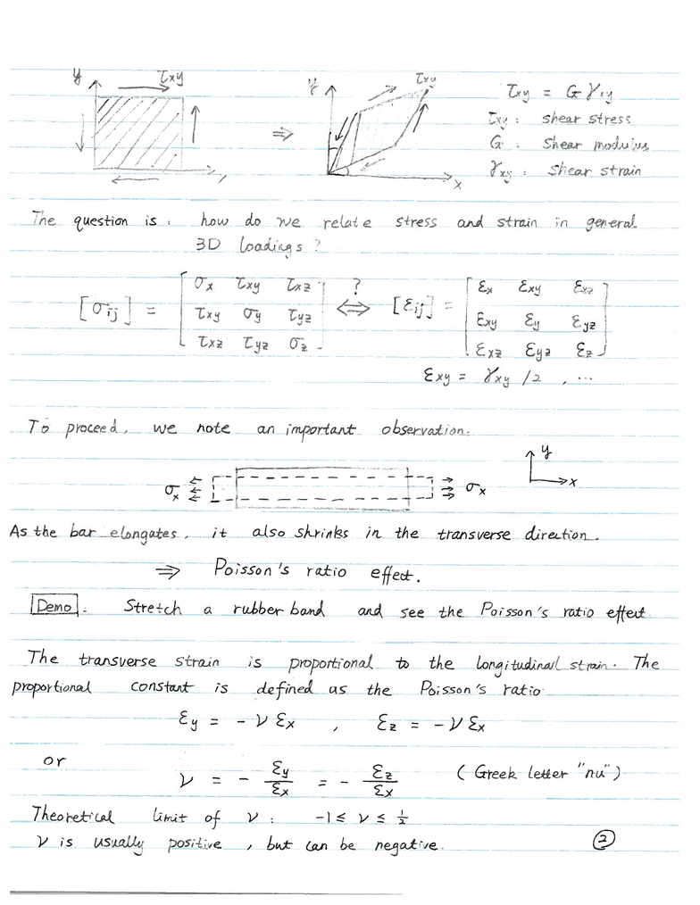 MEC E380 Lecture 6 Generalized Hooke's Law; Strain Energy OneClass