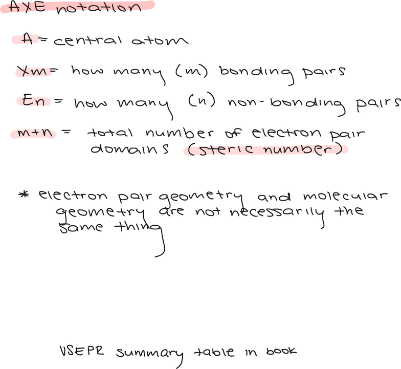 Chemistry 1301A/B Chapter 3 Lecture VSEPR theory OneClass