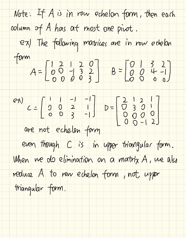 MAT 22A Lecture Notes - Fall 2018, Lecture 20 - Row Echelon Form ...