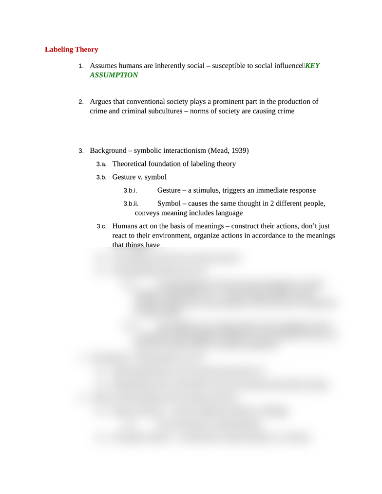 Labeling Theory Meaning What Is The Concept Of The Labeling Theory